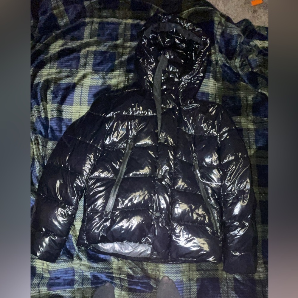 Shiny Black Puffer Jacket